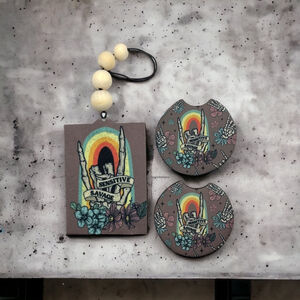 Sensitive Savage Car Coaster & Air Freshener 3 Pack